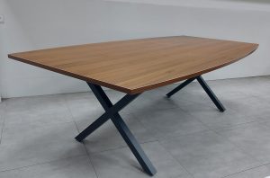 שולחן ישיבות אובלי במידה 240X120 אגוז