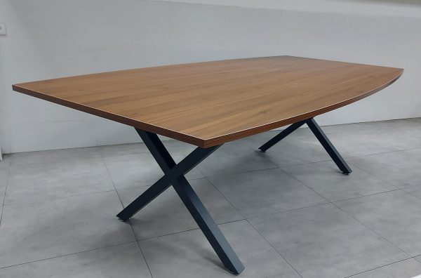שולחן ישיבות אובלי במידה 240X120 אגוז