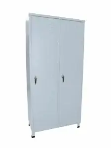 ארון הלבשה 2 דלתות אפור מוט תלייה